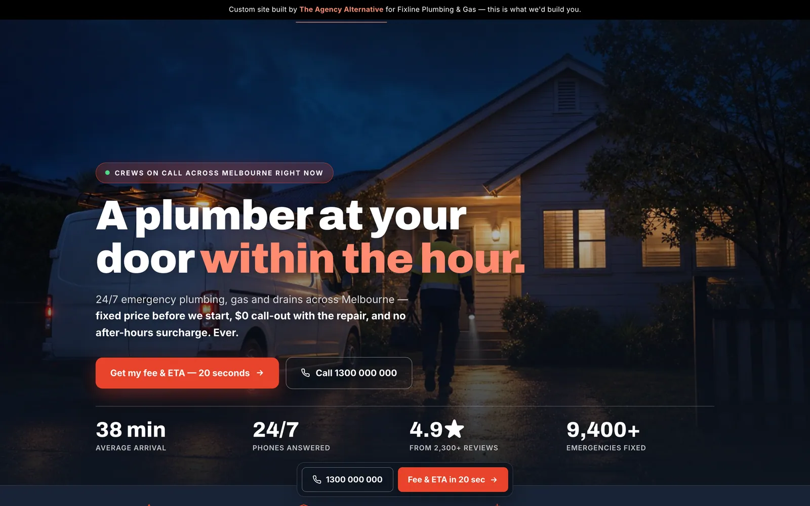 Fixline Plumbing & Gas website