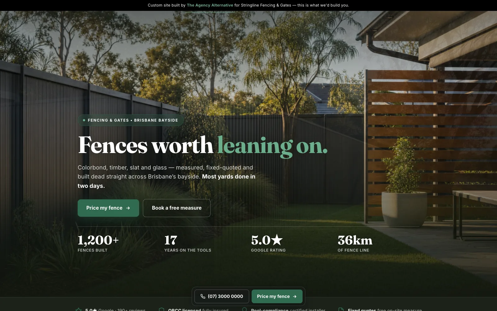 Stringline Fencing & Gates website